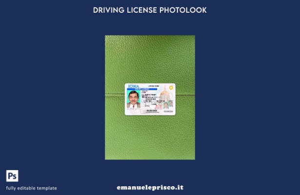 modello FRONTALE photolook USA Iowa DL stile verificato
